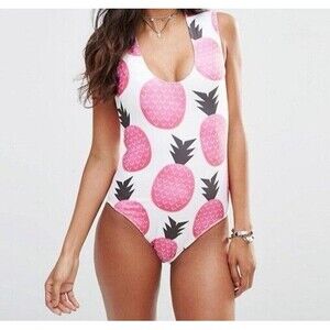 NEW MR GUGU & MISS GO Pineapple Print Swimsuit SZ UK M US S Ships from US